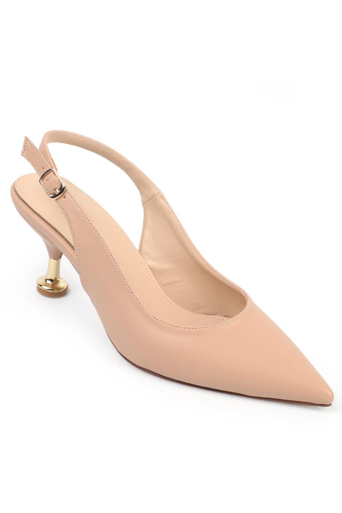 Capone Outfitters-Capone Slingback-Damenschuhe mit spitzer Zehenpartie und Metallabsatz 8