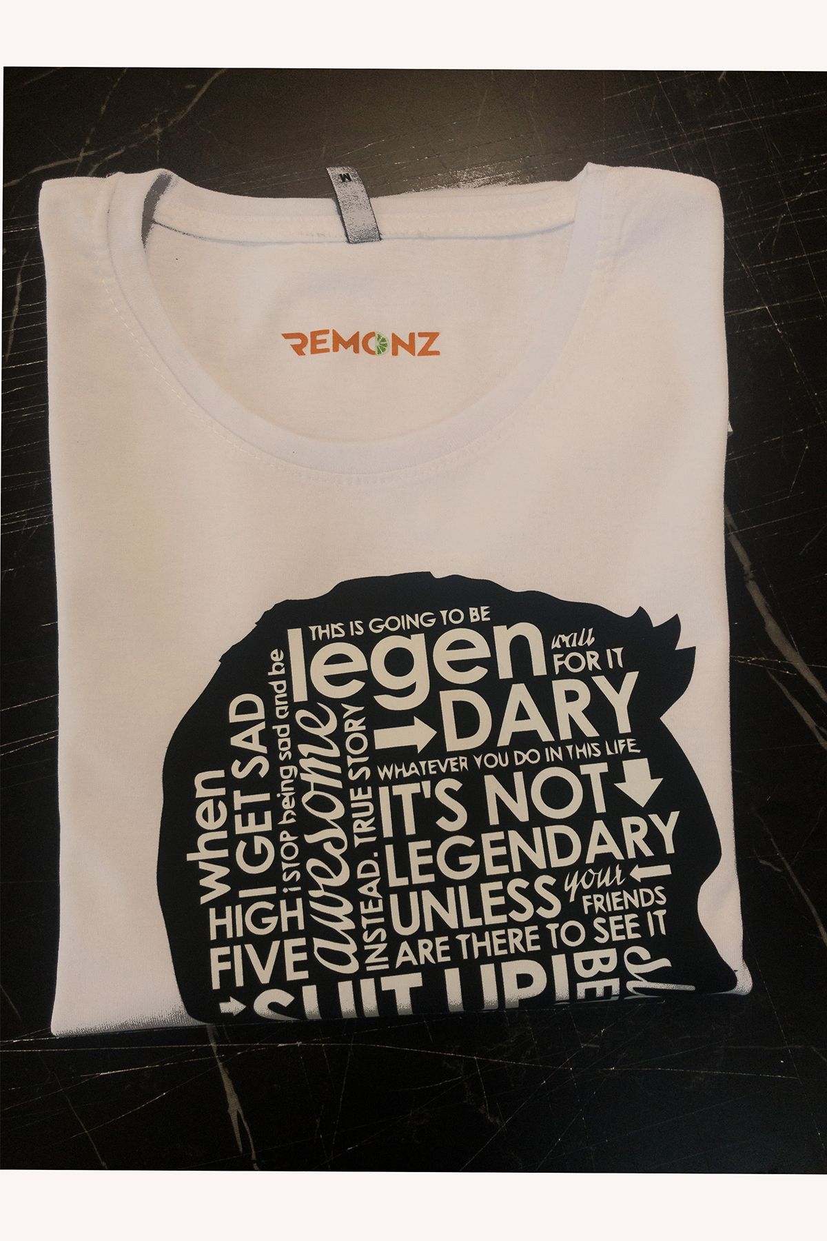 remonz-Barney Stinson Printed 100% Cotton Black Oversize T-shirt 2