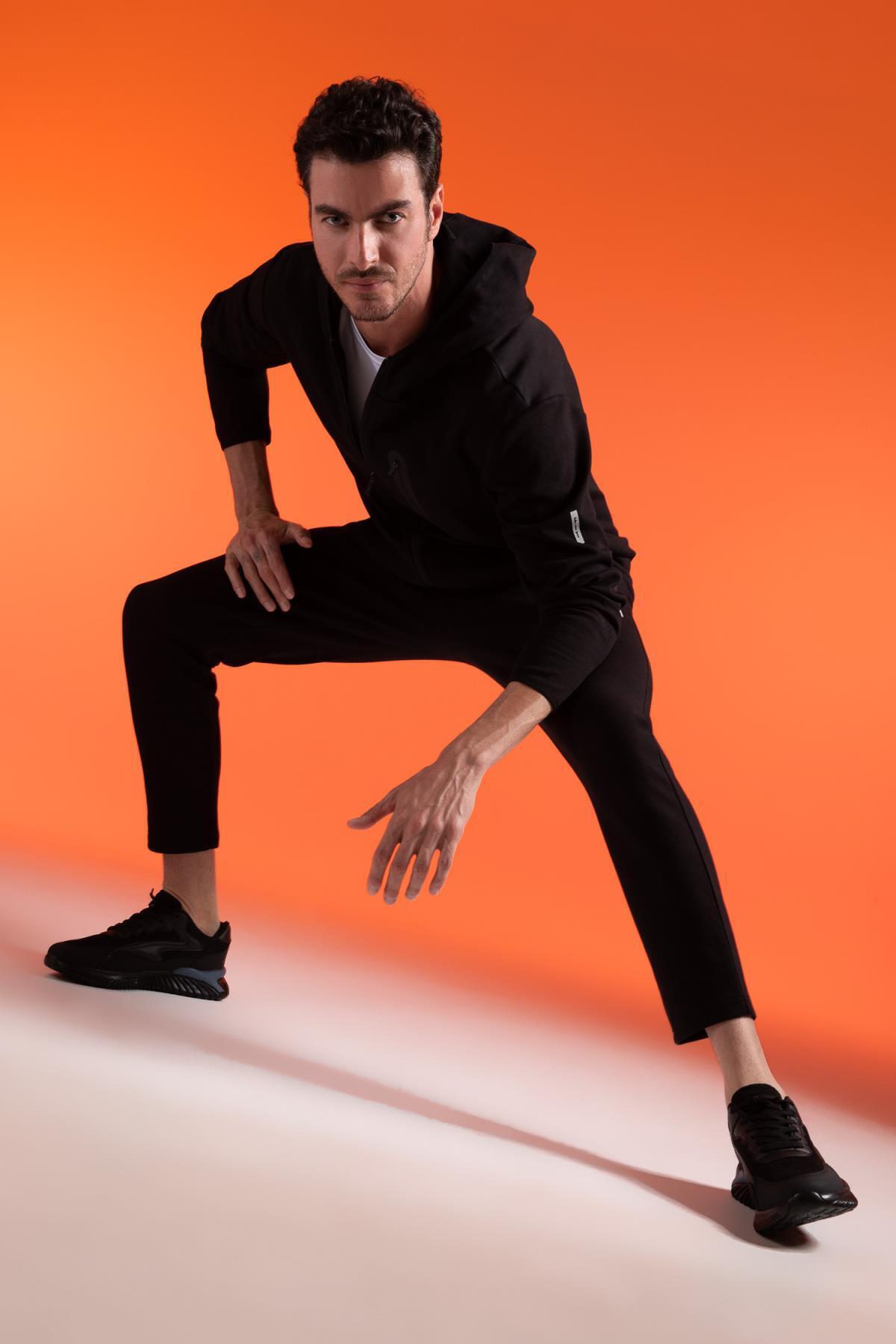 DeFacto-Fit Standard Fit Hooded Sustainable Ζακέτα με φερμουάρ 3