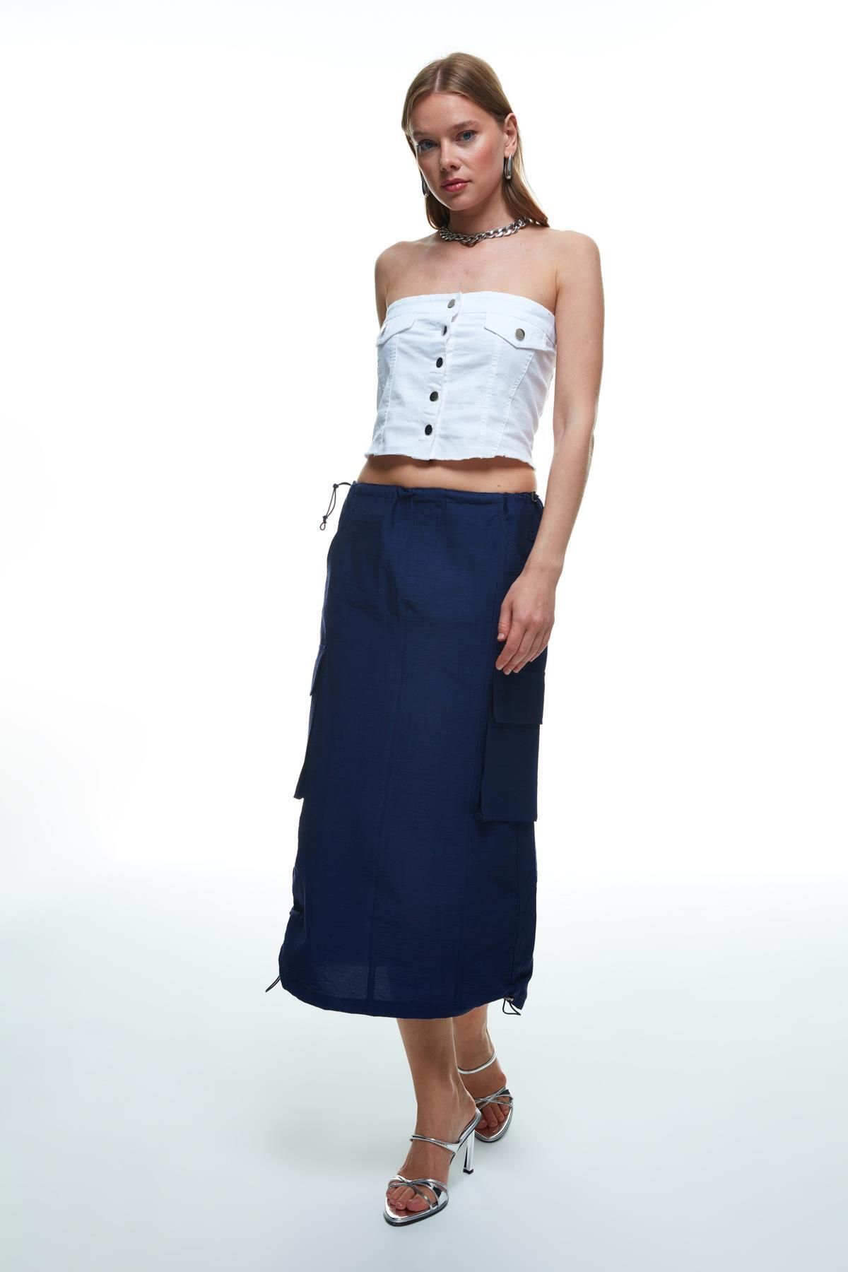 Cargo skirt shop navy blue
