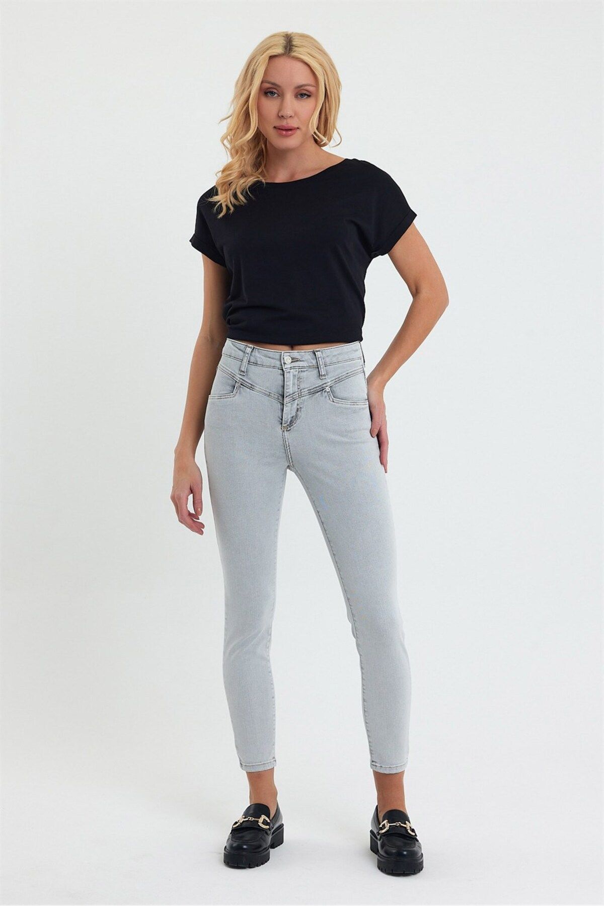 Gray skinny pants cheap