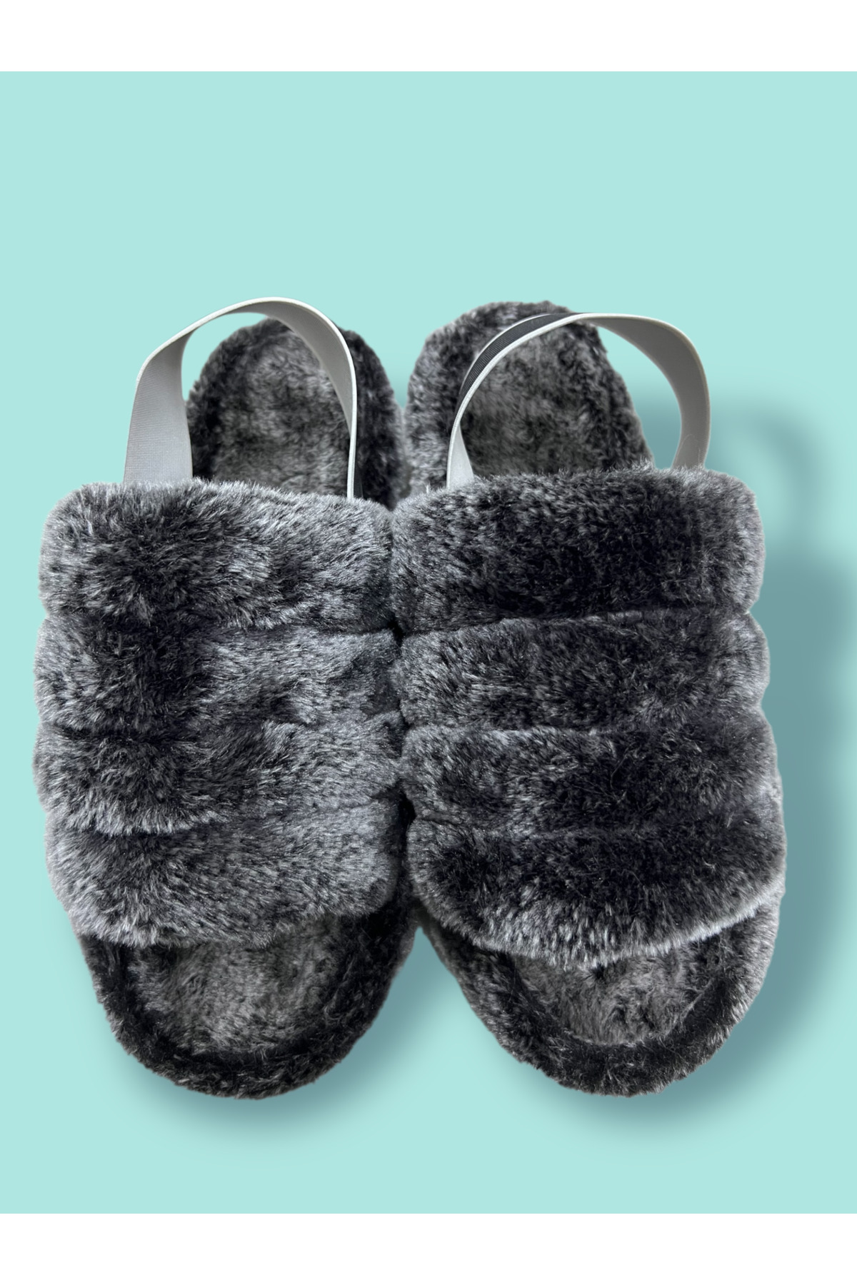 PLUSH STUDIO--s-plush Slippers Lutur Imported Fabric, House Slippers Brisa Gray 5