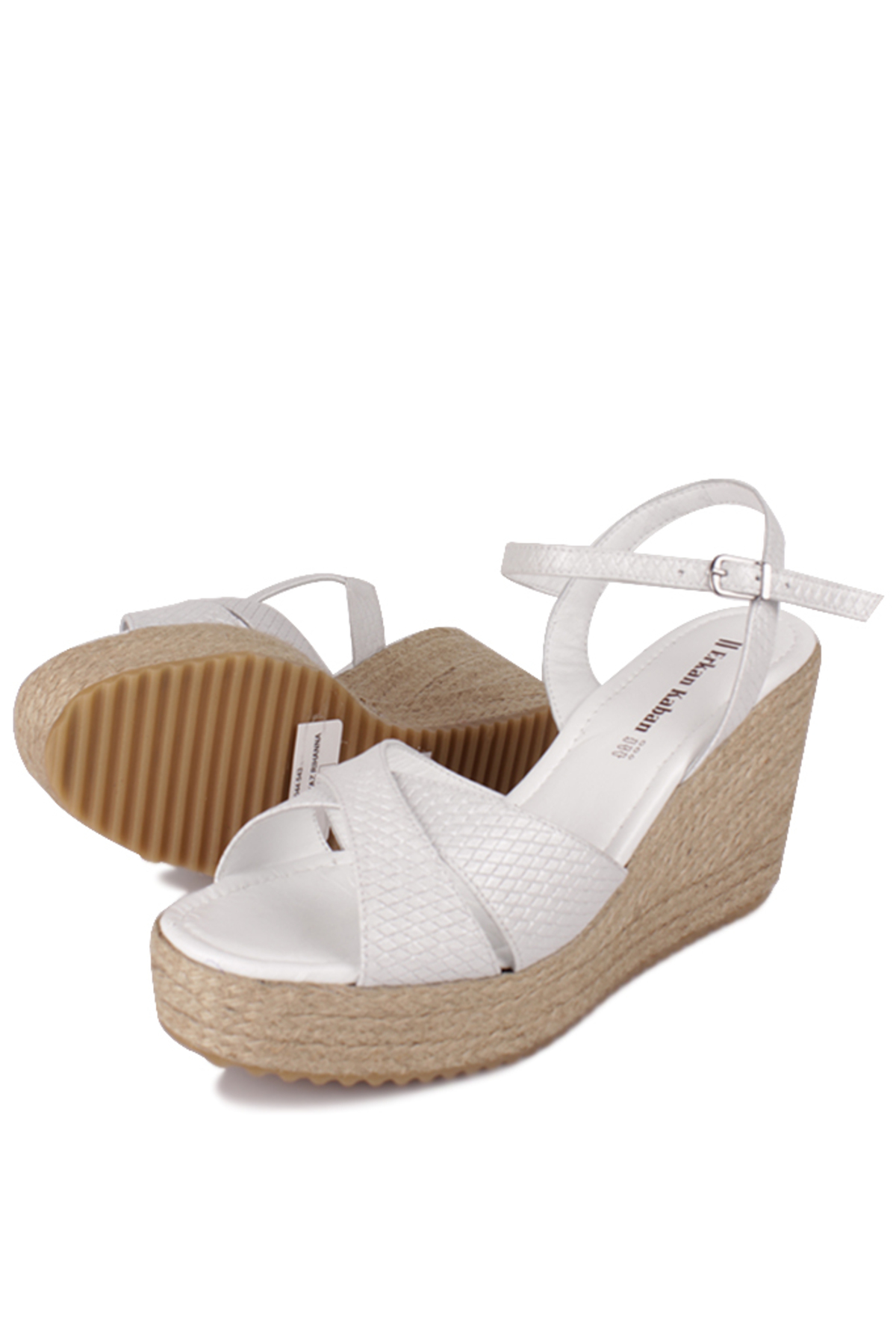 صندل زنانه سفید Fitbas | Tİ_5044_471 اورجینال - تصویر 4
