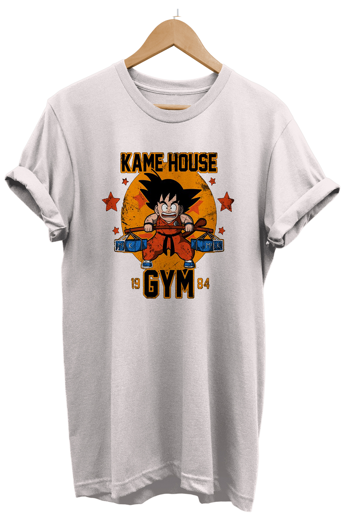 Dragonball Gym Printed 100% Cotton Oversize T-shirt Plus Size T-Shirt
