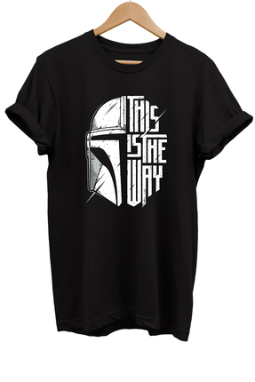 remonz The Mandalorian Baskılı %100 Pamuk Oversize T-shirt Büyük Beden Tişört