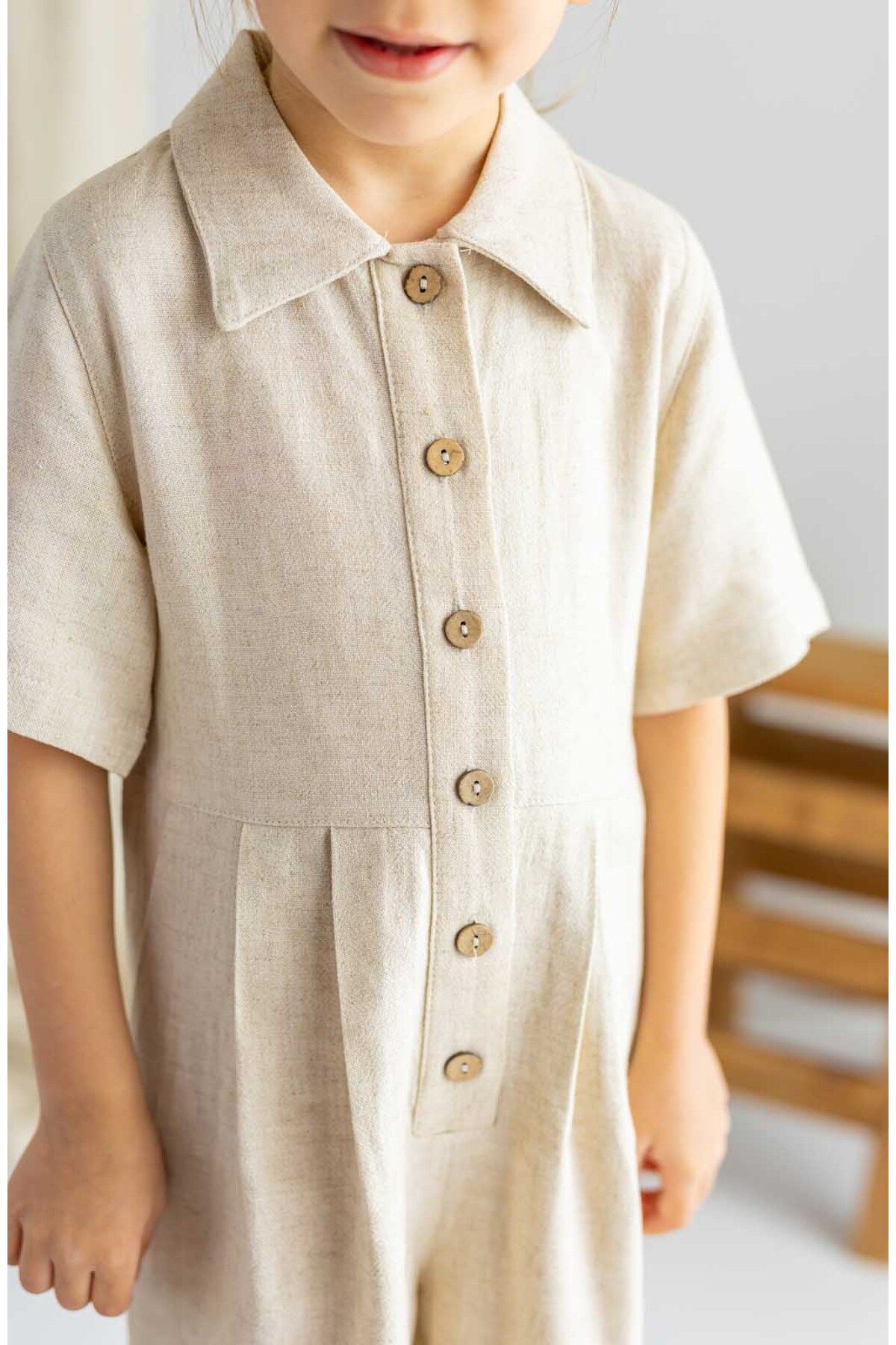 Girls shop linen jumpsuit