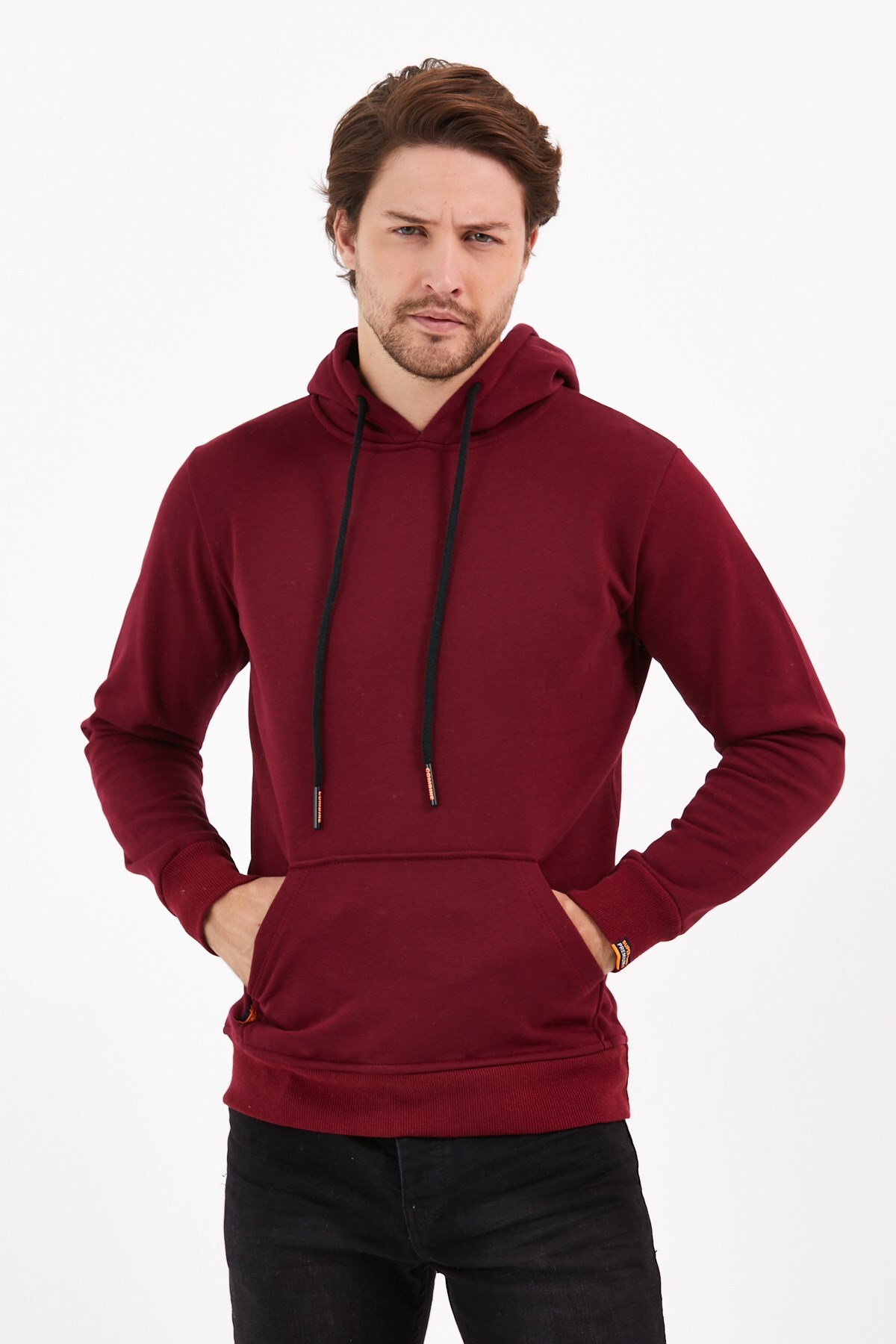 COMBİNE MİCHAİL Sweatshirt - Burgundy - Regular fit - Trendyol