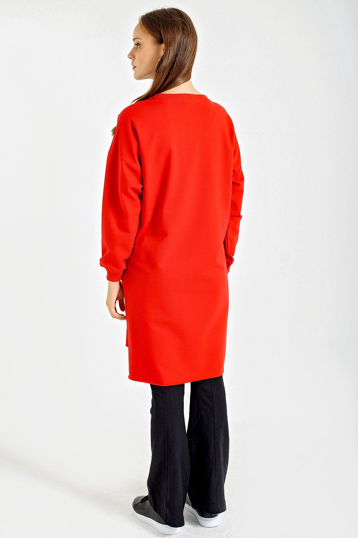 Bigdart-4207 Oversize Printed Sweat - Red 3