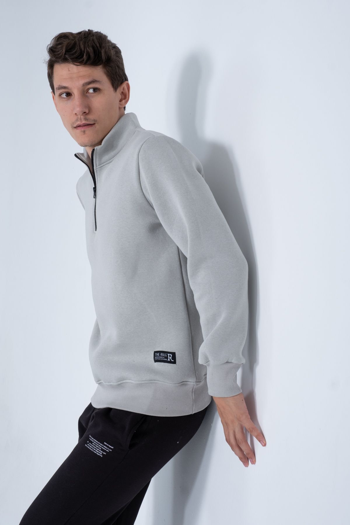 Half zip deals fuzzy sweater