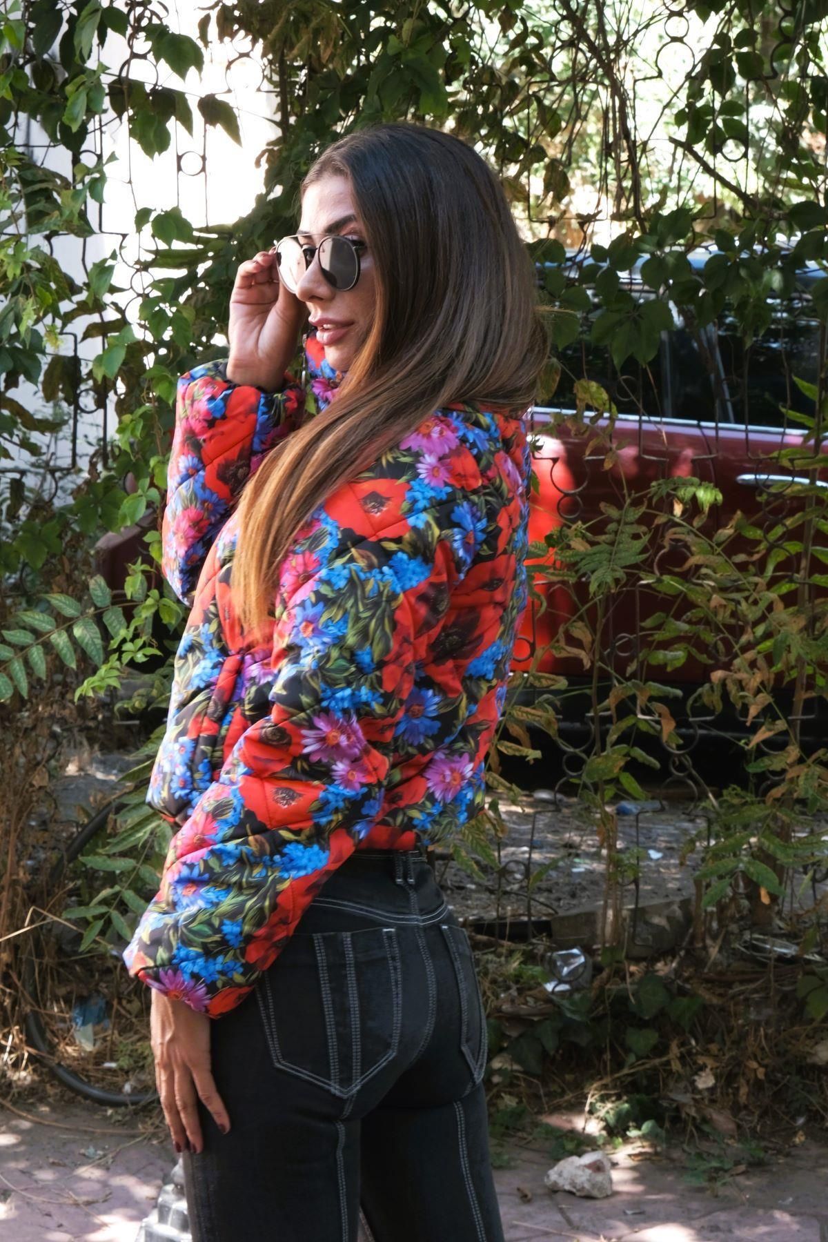 Floral online short jacket