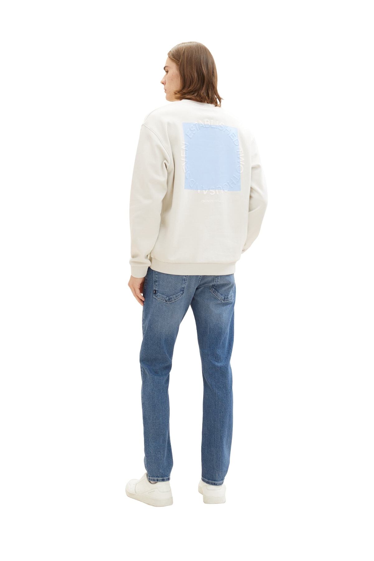 Tom Tailor Denim-Džínsová pánska džínsovina so stredným praním 4