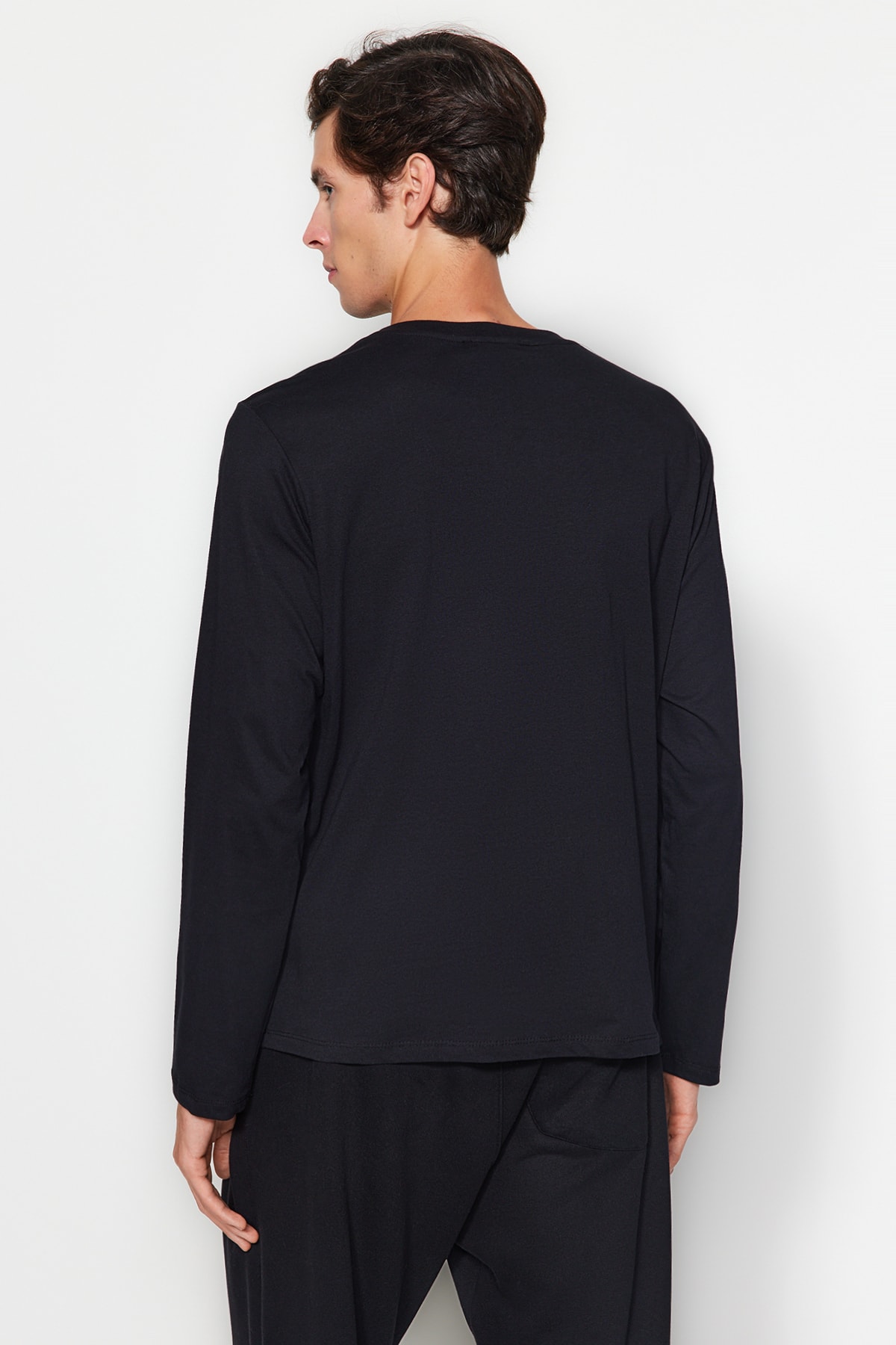 Trendyol Collection Czarny-granatowy-antracytowy Regularny/normalny krój 3-pak Basic 100% bawełna T-shirt TMNAW21TS0197