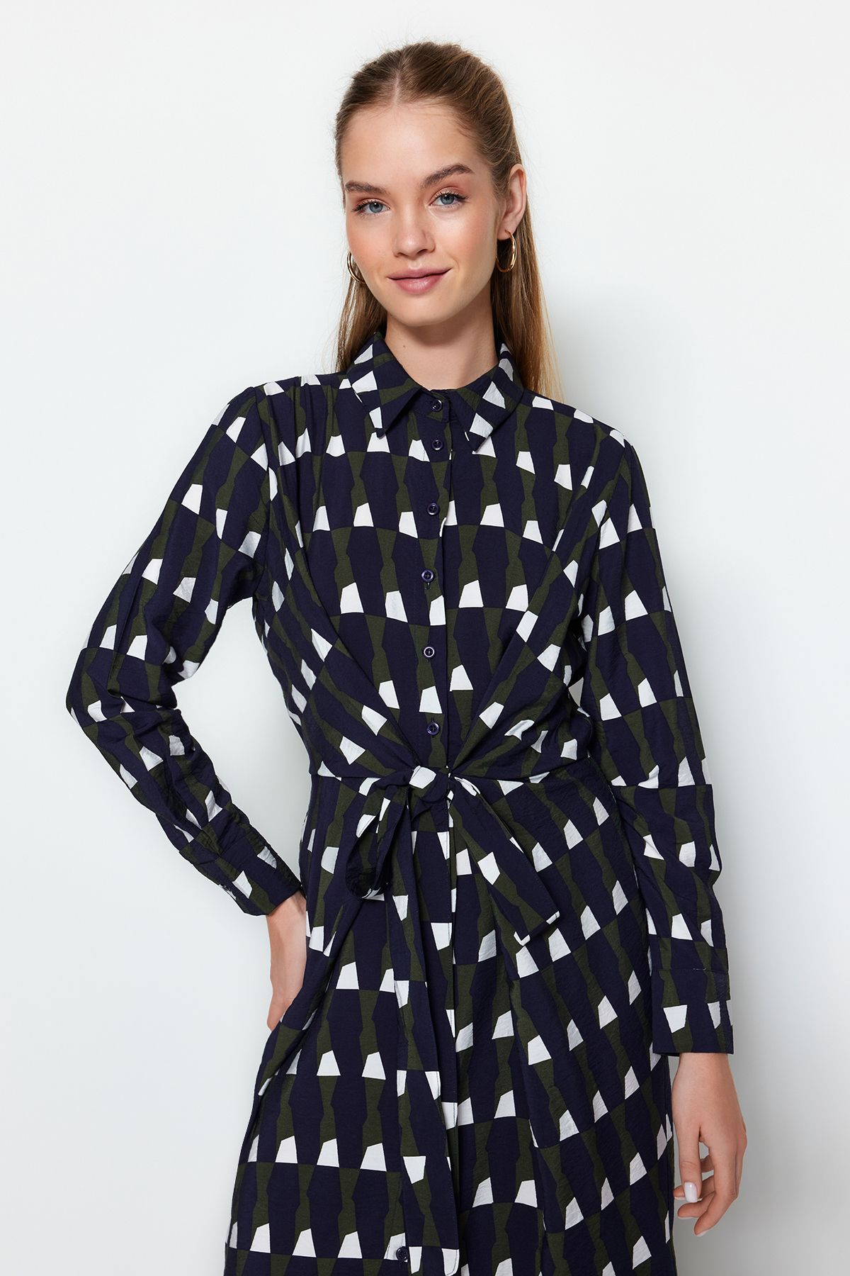 Zara polka dot maxi outlet shirt dress