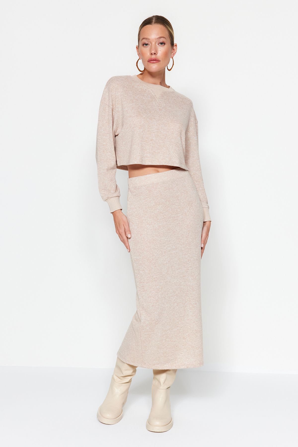Beige two deals piece outfit