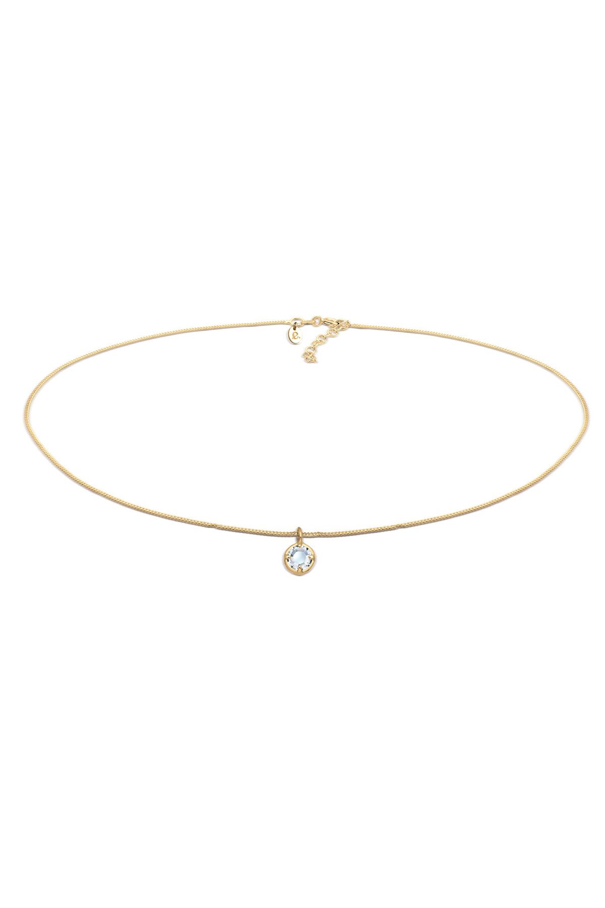 ELLI-Halskette Choker Basic Stein Kristall 925 Silber 1