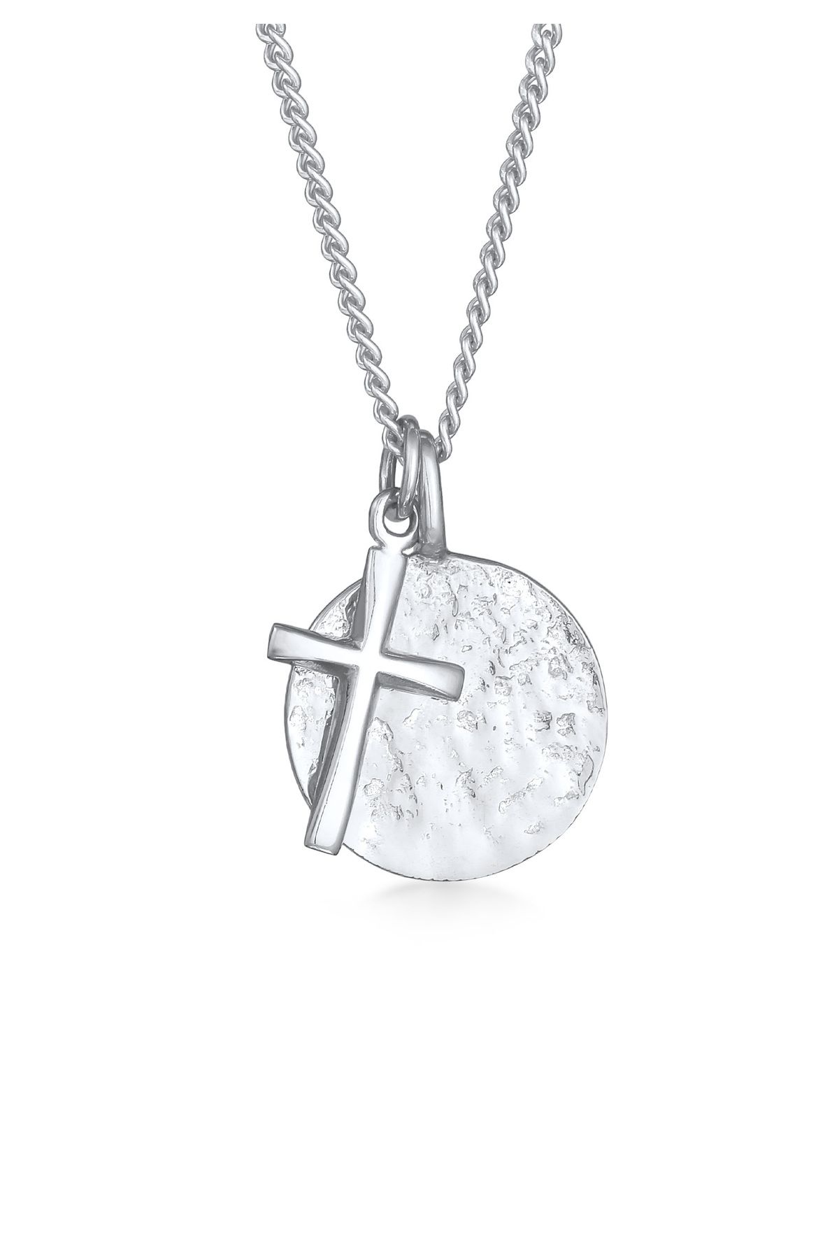 Halskette Antik Trend Trendyol Modern Silber Kreuz 925 Herren KUZZOI Coin -