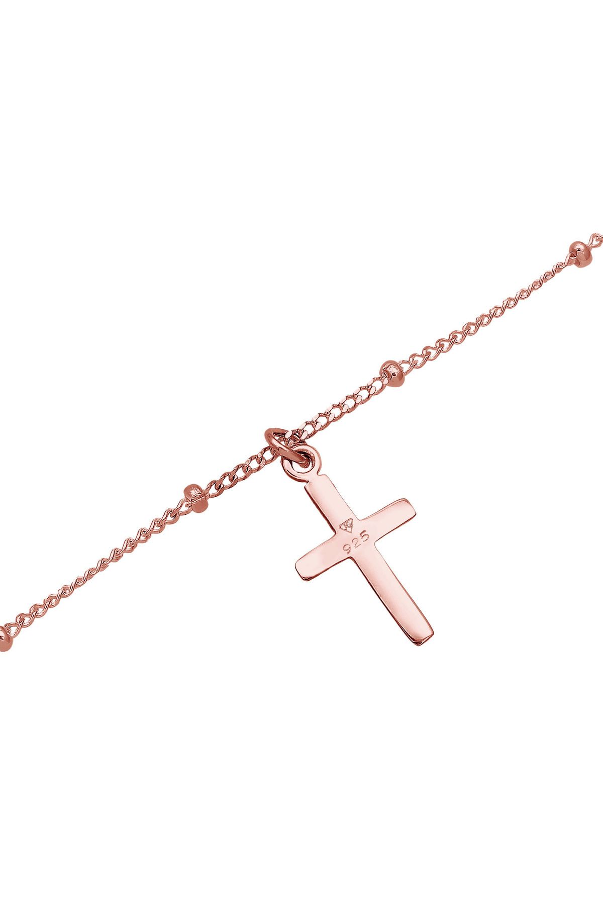 ELLI-Halskette Halskette Basic Halsband Kugelkette Kreuz Glaube 925 Silber 4