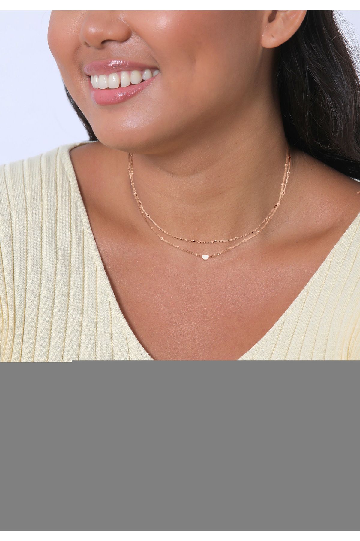 ELLI-Halskette Damen Choker Layering Look Herz Trend aus 925 Sterling Silber 5