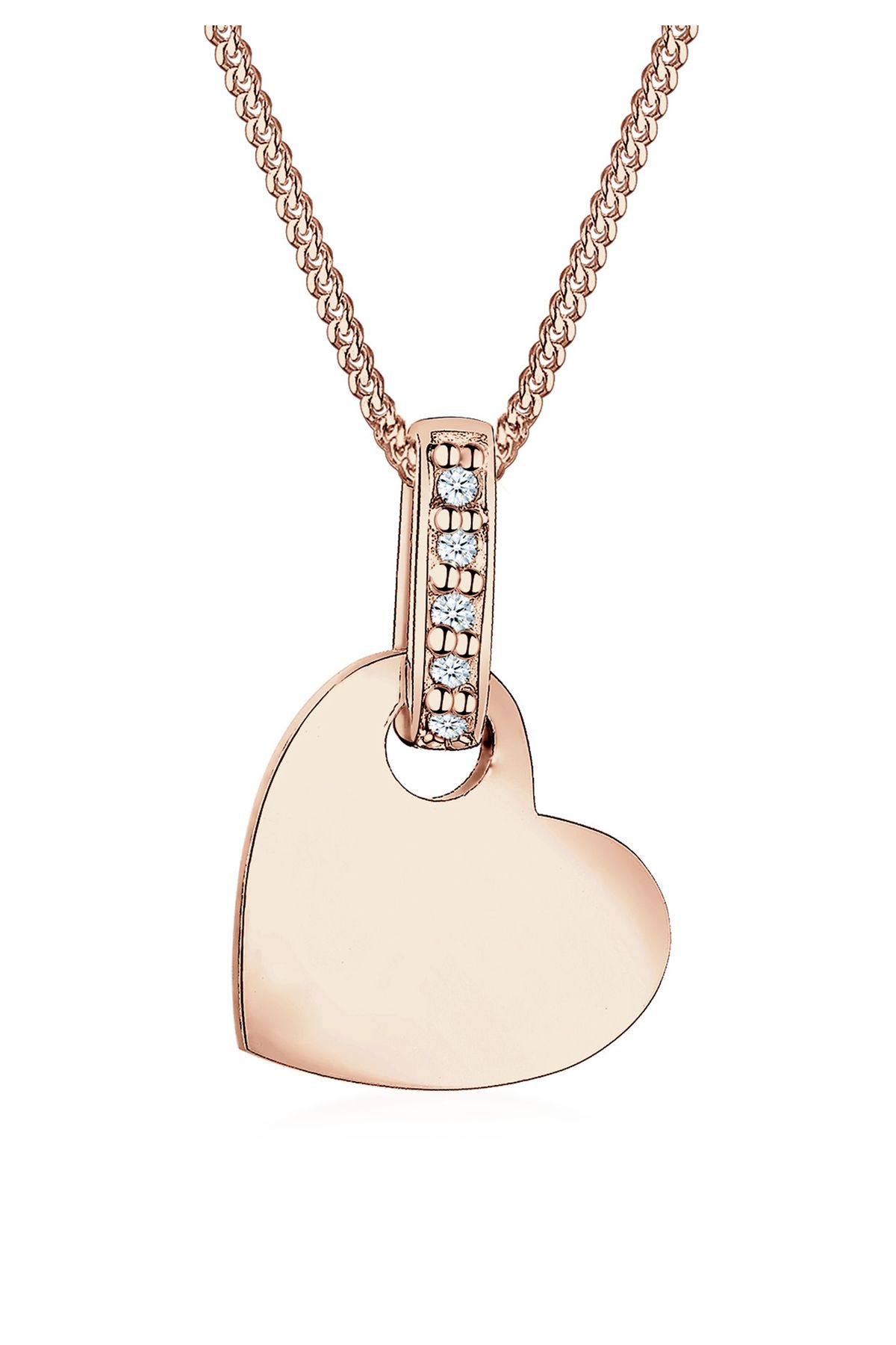 ELLI Halskette Herz Liebe Diamant (0,025 ct.) 925 Silber - Trendyol