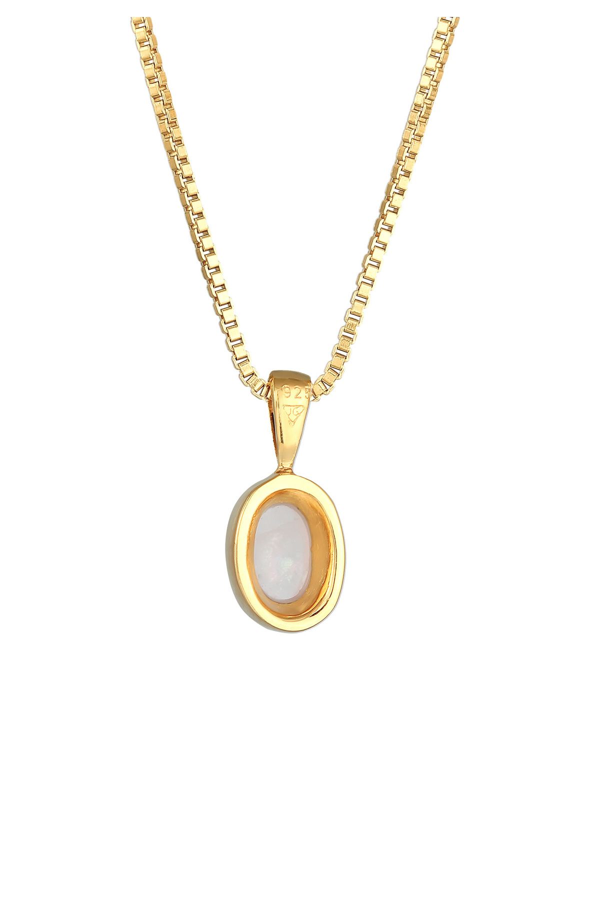 ELLI-Halskette für Damen – Edelstein, Basic Timeless, rosa Quarz, 925er Sterlingsilber 4