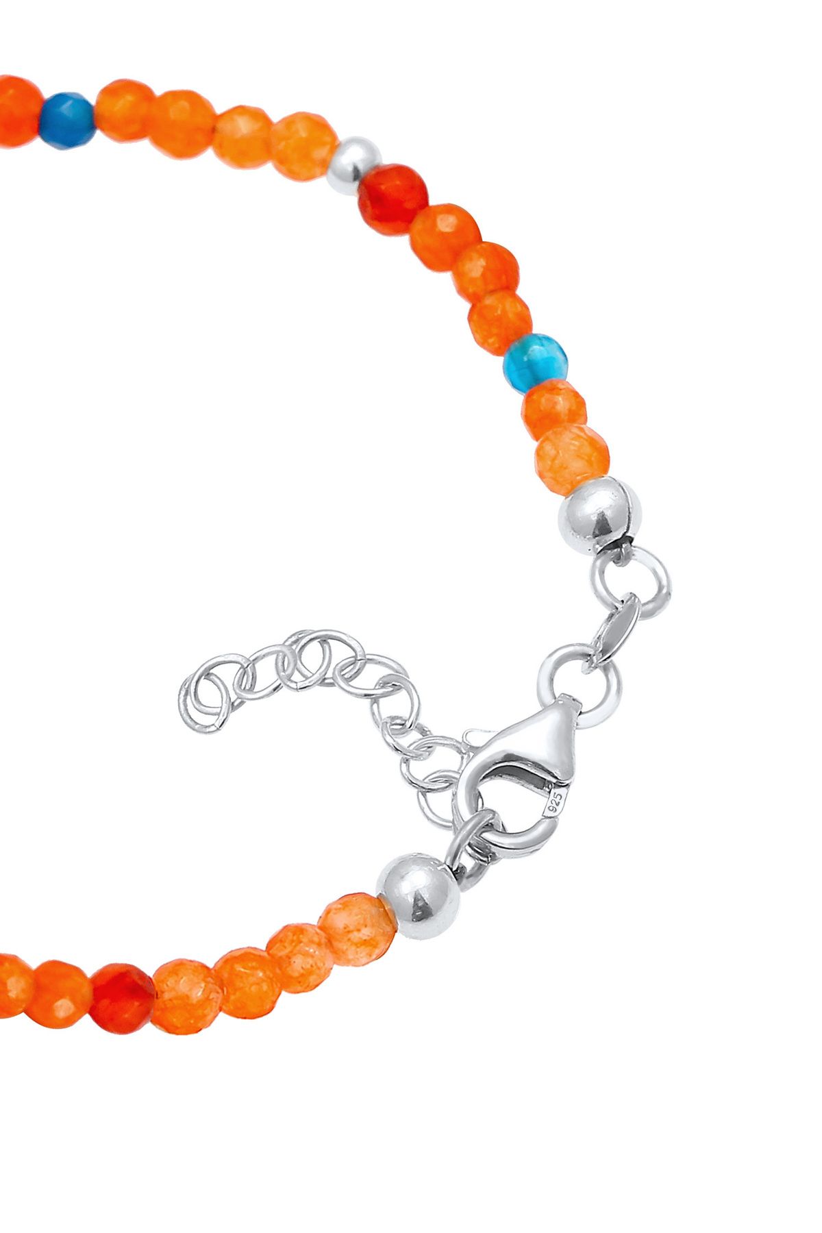 Nenalina-Armband aus 925er Silber – Achat Kugeln und Perlen Bunt Beach 3