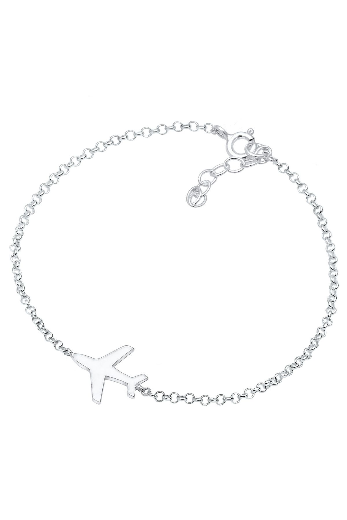ELLI-Armband Basic Erbkette Flugzeug Travel Reise 925 Silber 2