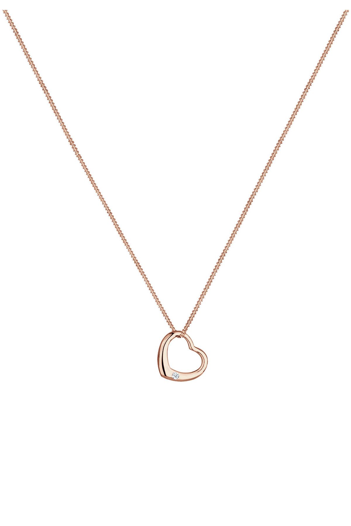 ELLI-Herz-Halskette für Damen – Diamant, 0,03 ct., 925er Sterlingsilber 2
