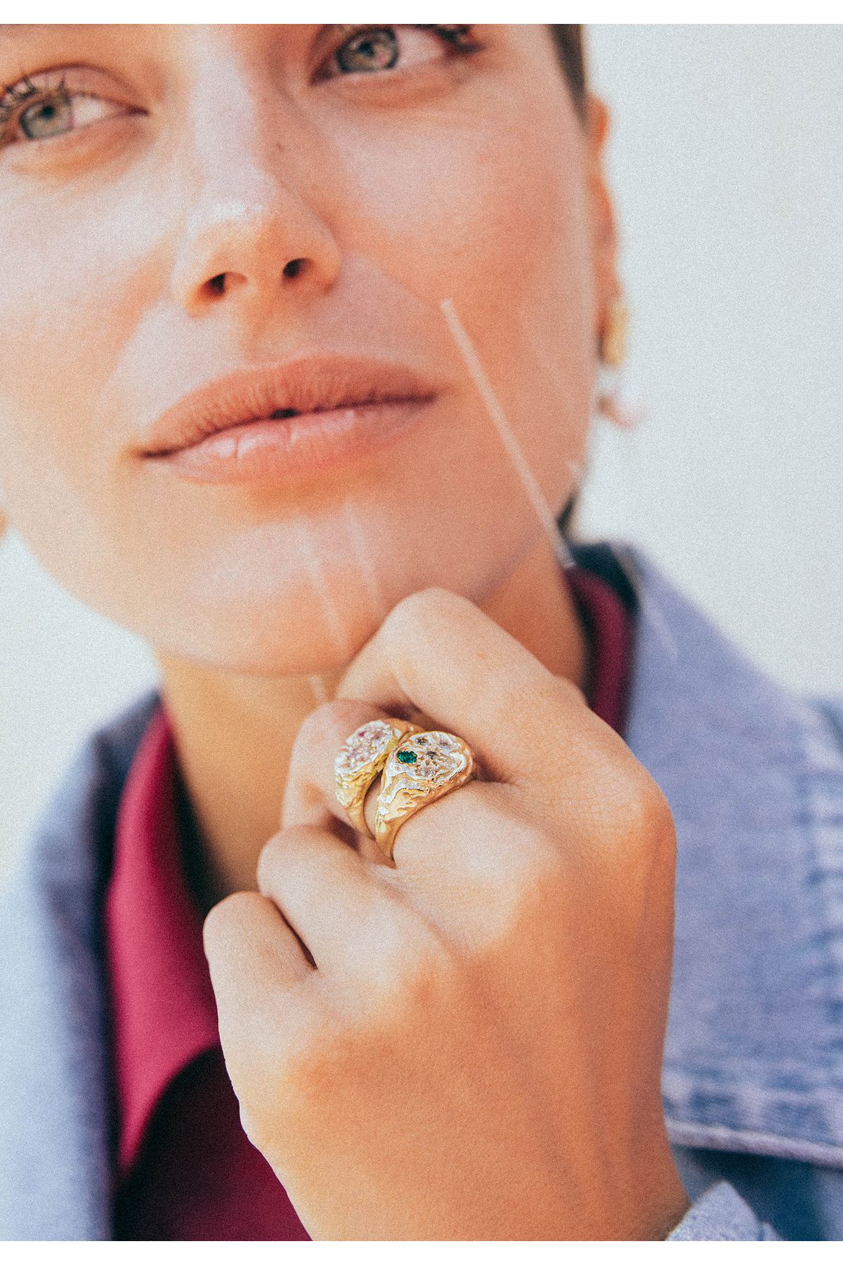 HAZE & GLORY-Ring Hg - Ring Damen aus 375 Gelbgold, Schmuck Damen, Goldring, mit Saphir, Vi 5