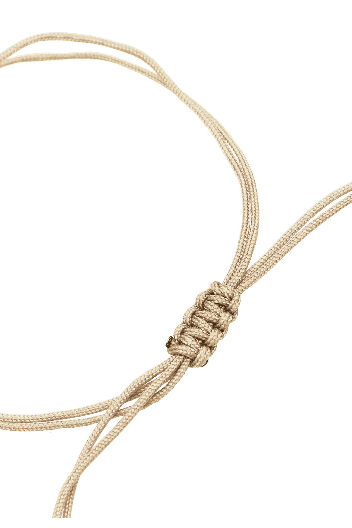 ELLI-Armband Damen Circle Geo Minimal mit Nylon braun aus 925 Sterling Silber vergoldet 5