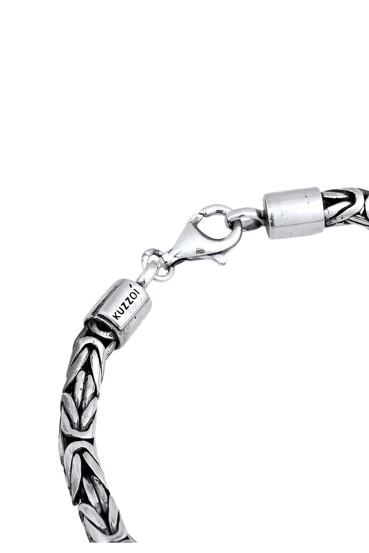 KUZZOI-Kol Bandı Herren Königsette Rund 925 Silber 3