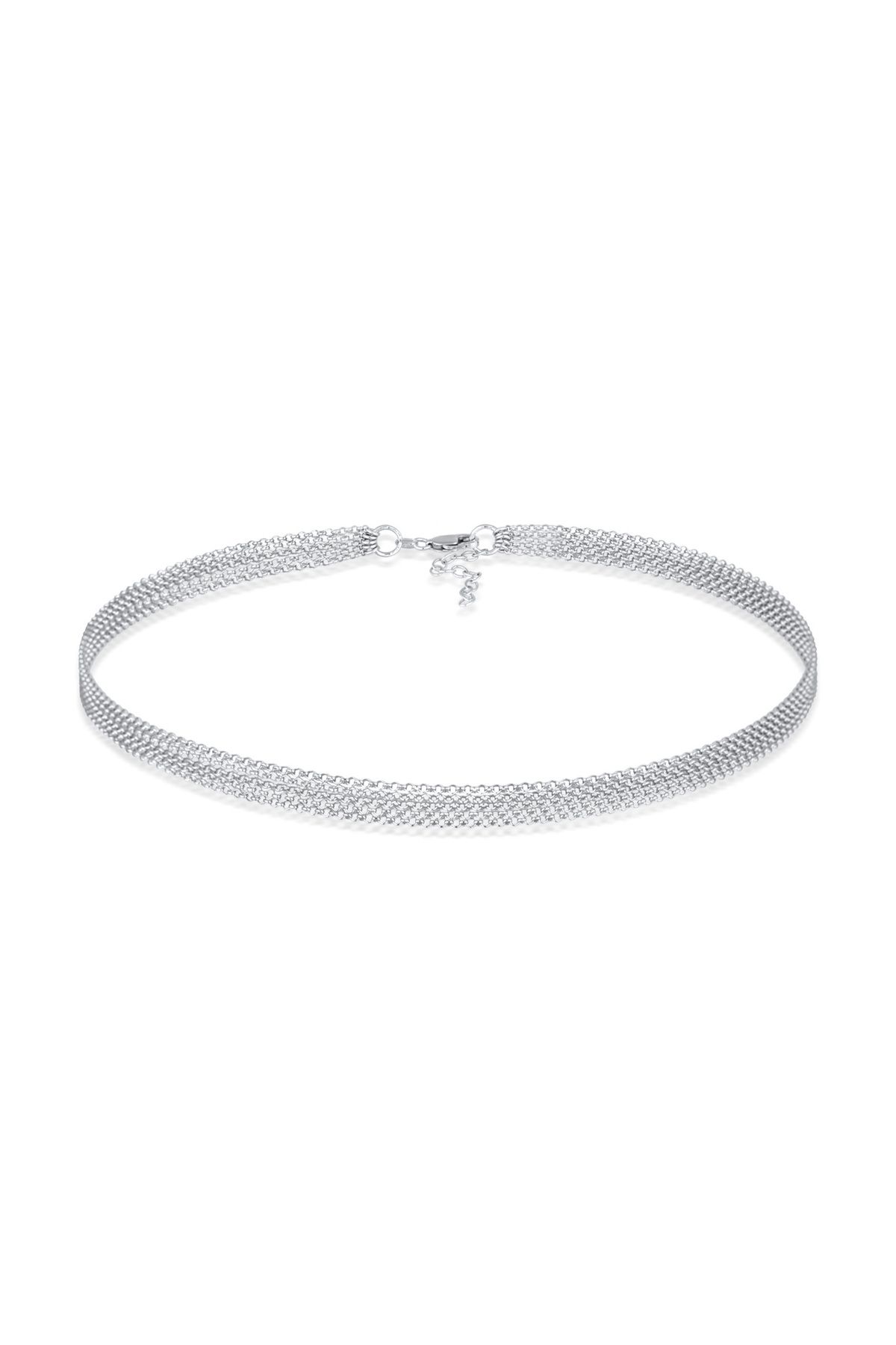 ELLI-Halskette Choker 5-lagig Gliederung Modern 925 Silber 1