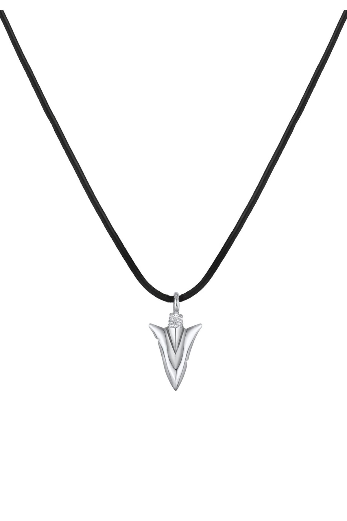 KUZZOI Halskette Pfeil Arrow Spitze Anhänger Echtleder 925 Silber - Trendyol