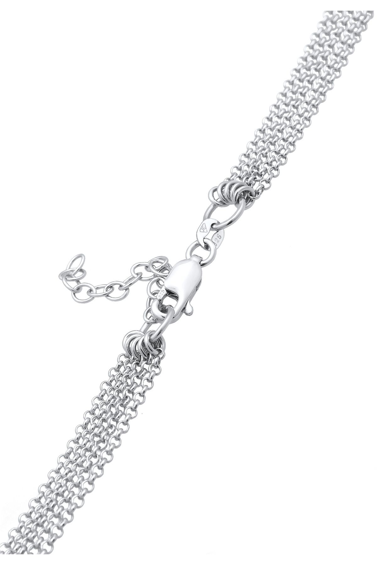 ELLI-Halskette Choker 5-lagig Gliederung Modern 925 Silber 3