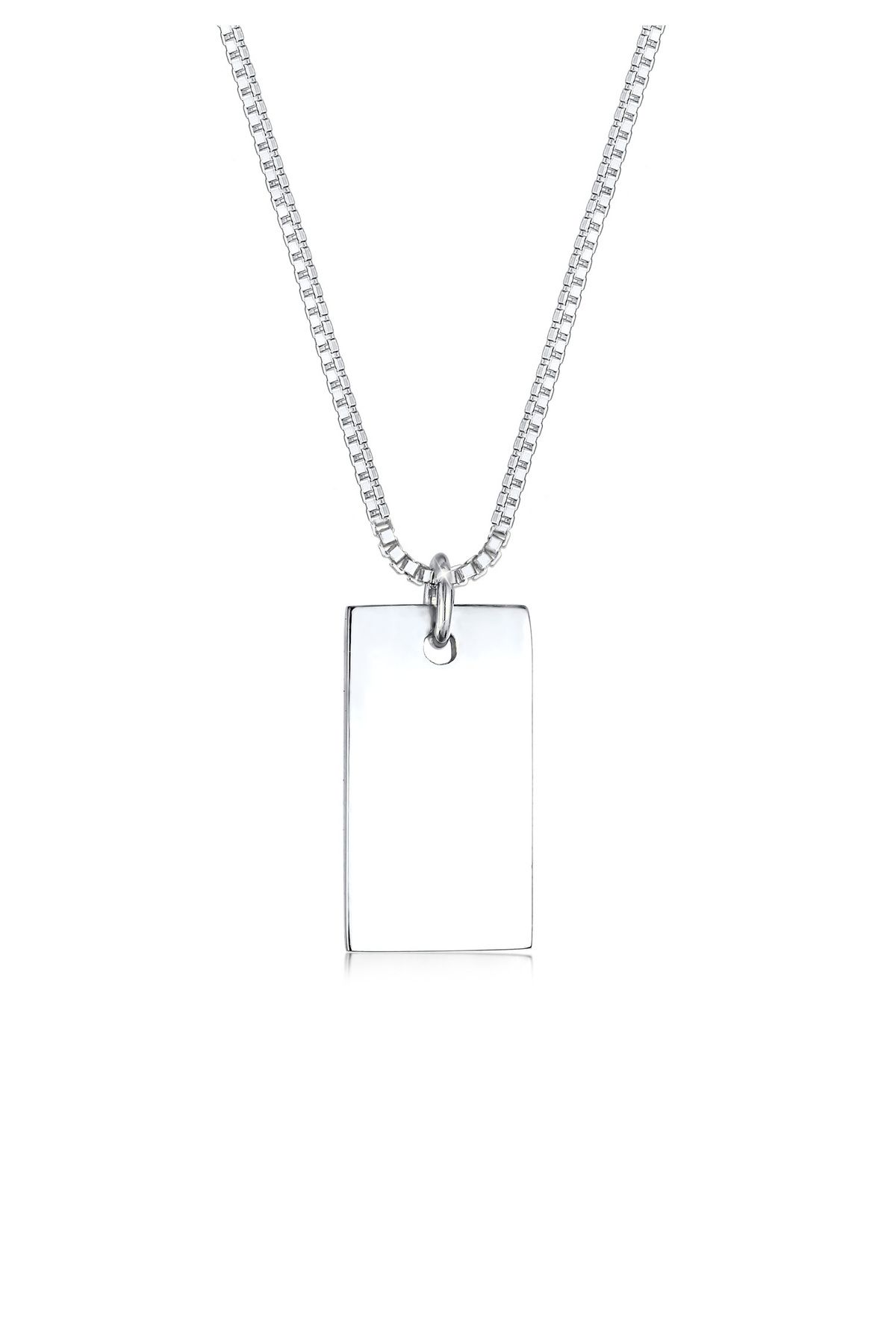 ELLI Halskette Venezianerkette Rechteck Basic Minimal 925 Silber - Trendyol
