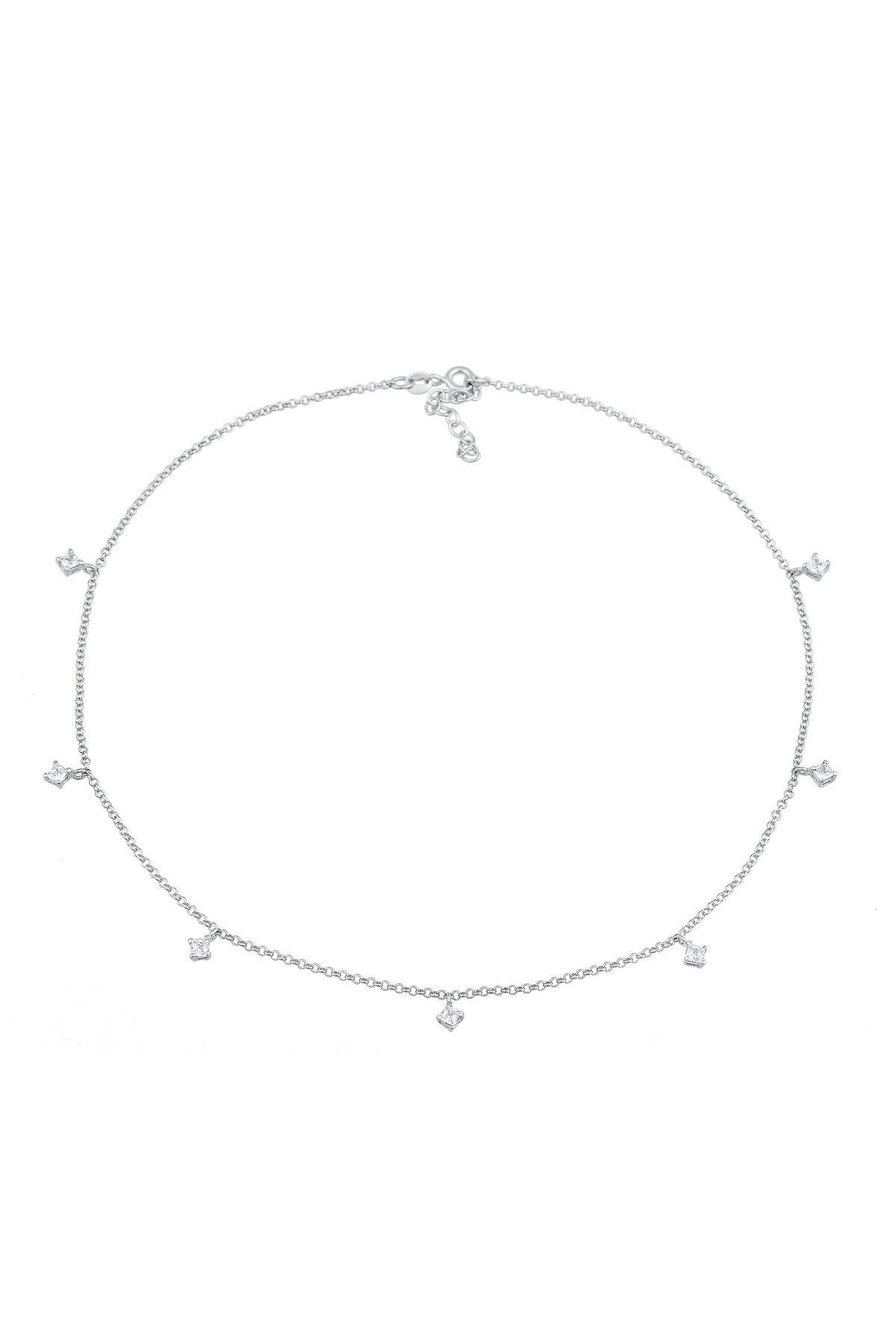 ELLI-Halskette Choker Solitär Zirkonia Funkeln 925 Silber 3