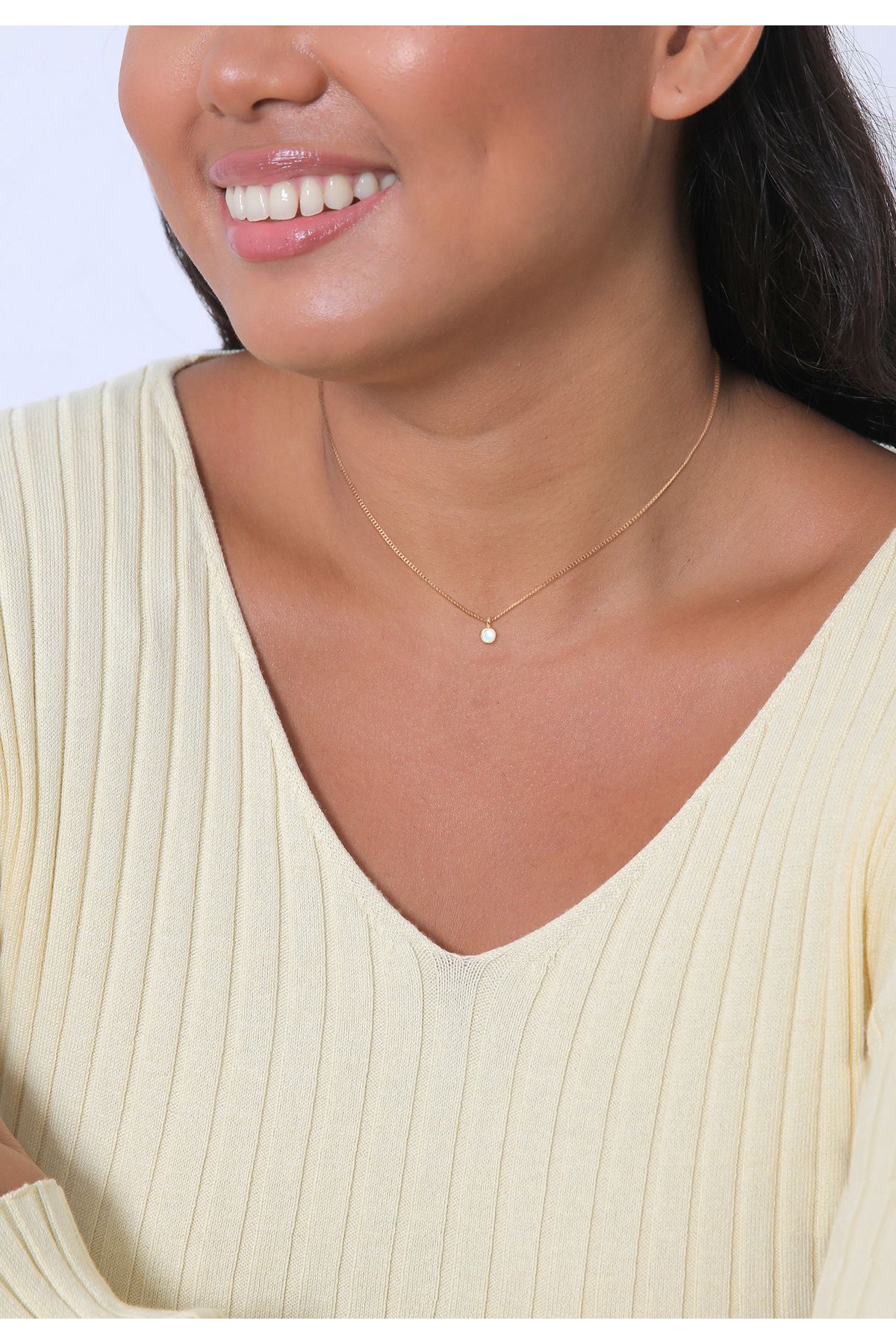 ELLI-Colier Choker pentru femei - Argint 925 cu Geo Moonstone 5