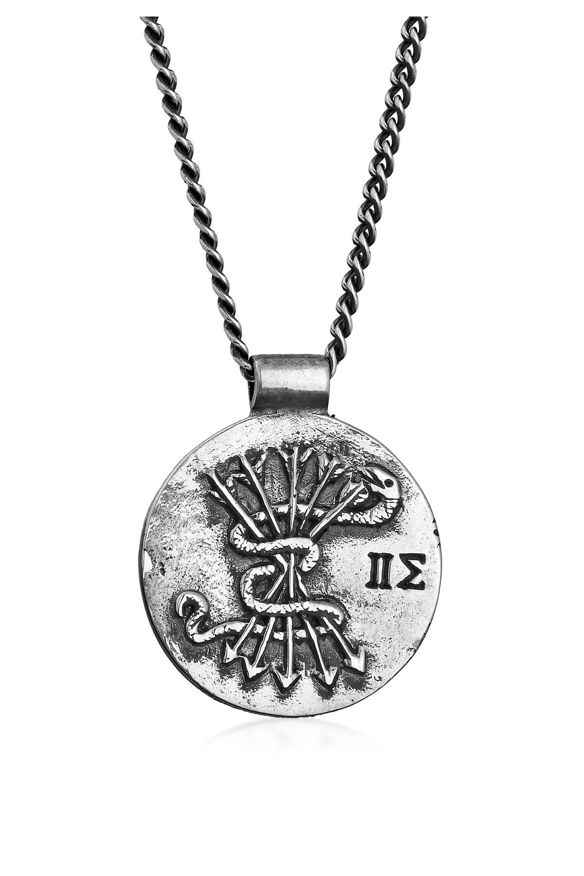 HAZE & GLORY Pfeile Savage Halskette Münze Silber 925 Schlange Trendyol - 