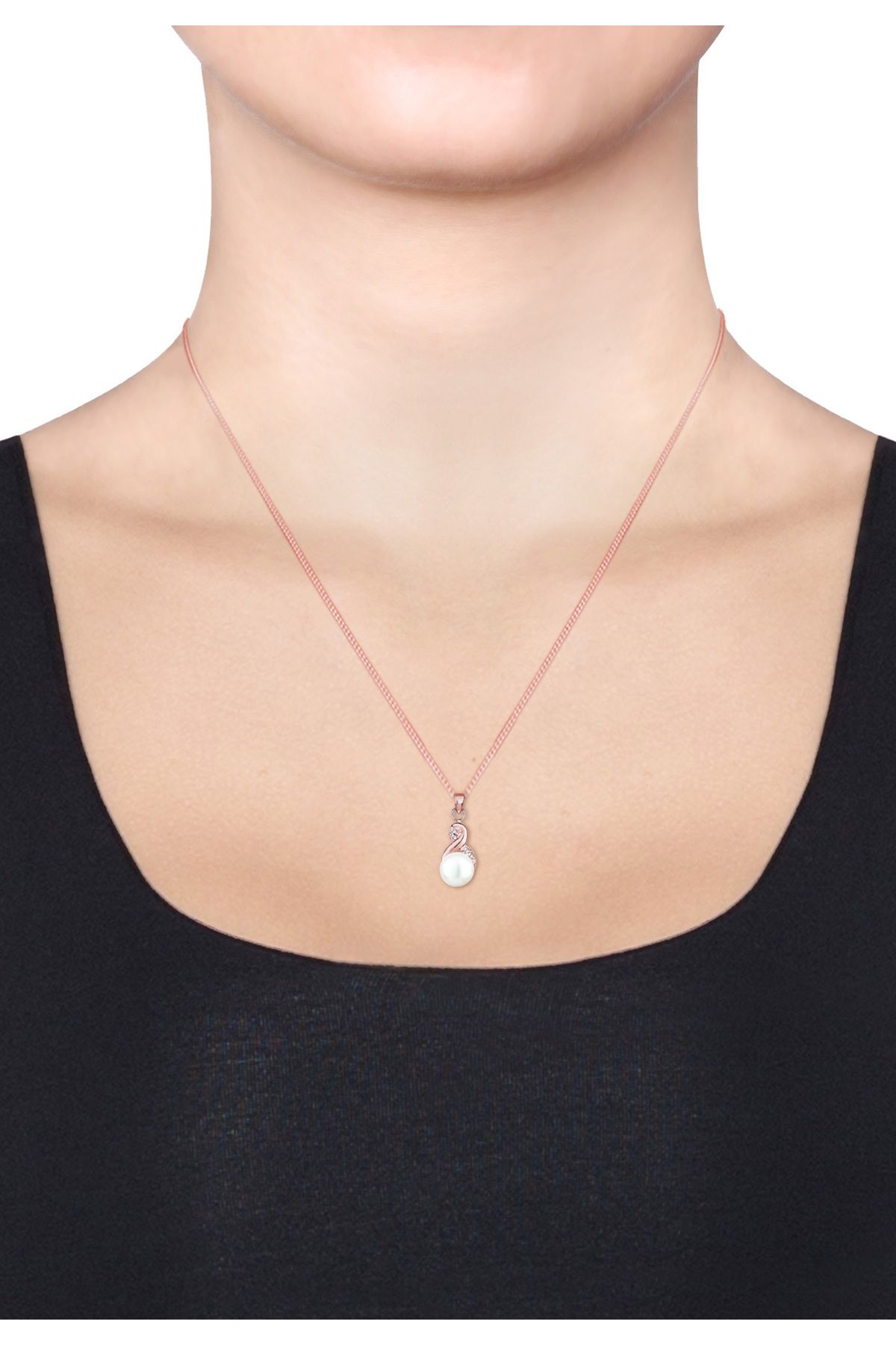 ELLI-Elegante süße Halskette – Infinity, mit Aquarellperlen und Kristallen, 925er Sterlingsilber 5