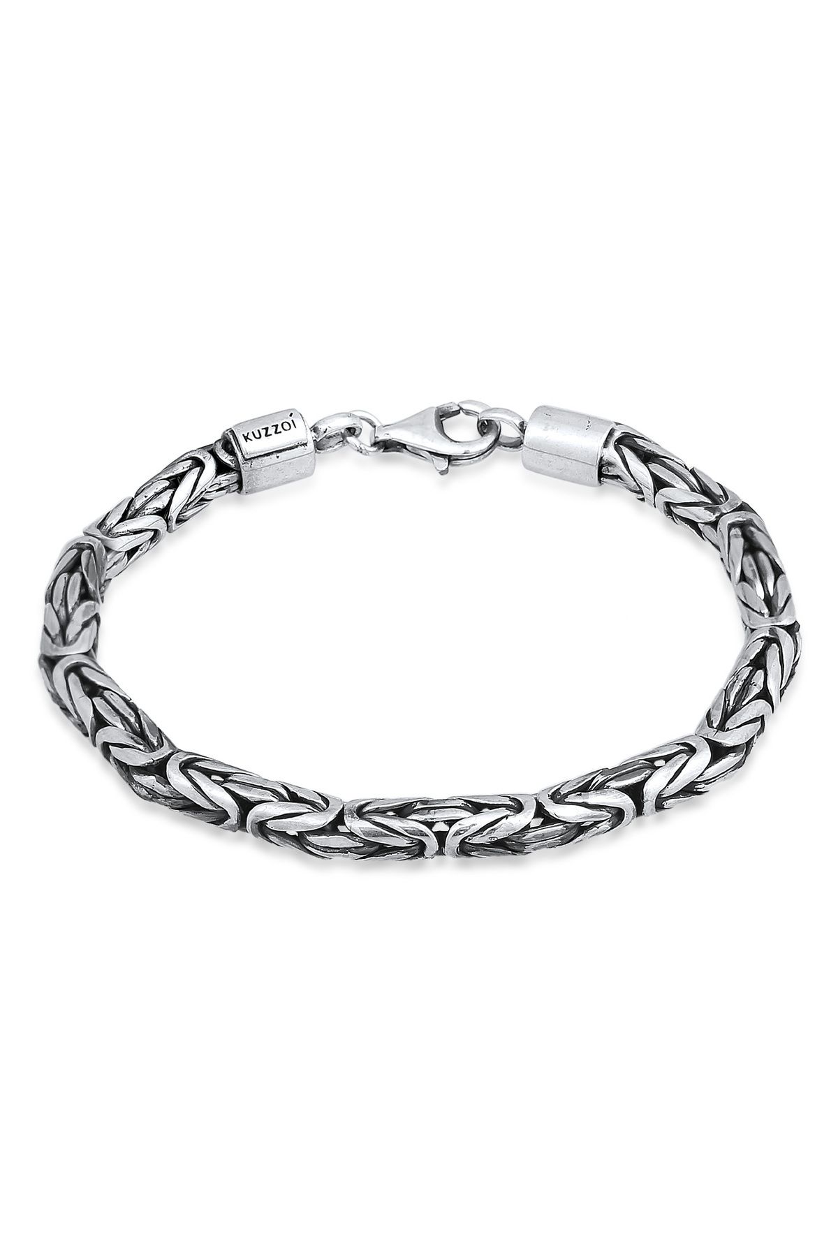 KUZZOI-Kol Bandı Herren Königsette Rund 925 Silber 1