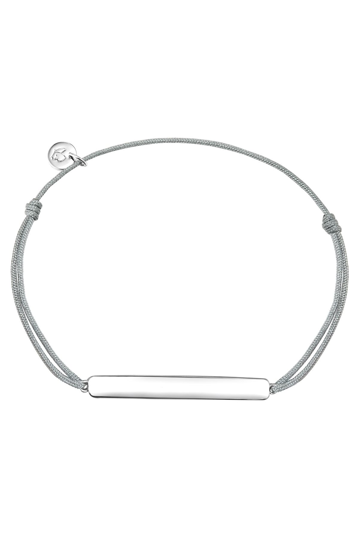 Glanzstücke München-Textilarmband Armband Sterling Silber Textil (grau) 1