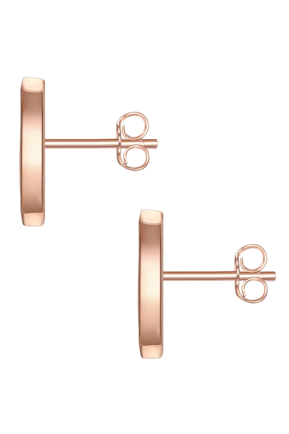 Glanzstücke München-Silberohrstecker Ohrstecker Sterling Silber roségold Topas weiß 3