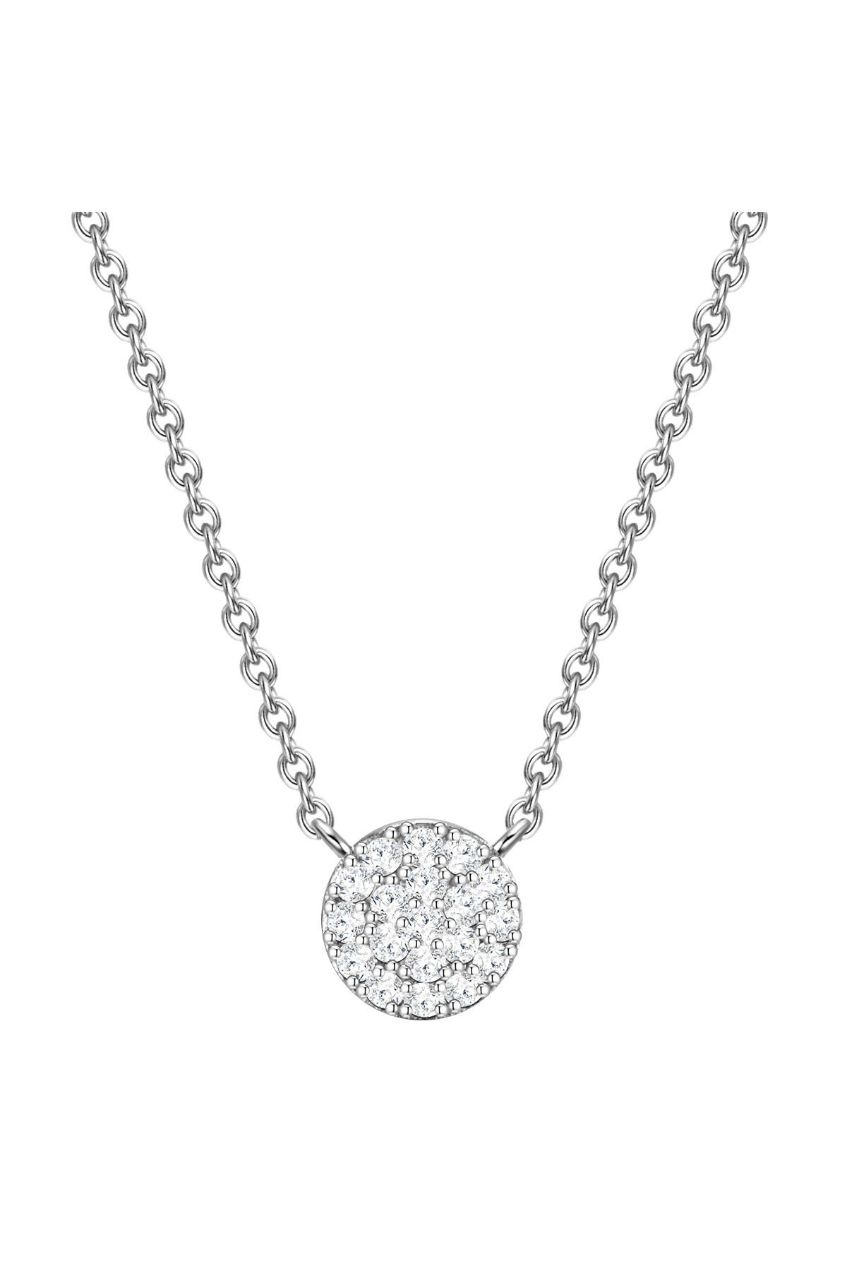 Glanzstücke München-Silberhalskette Kette mit Anhänger Sterling Silber Zirkonia weiß 1