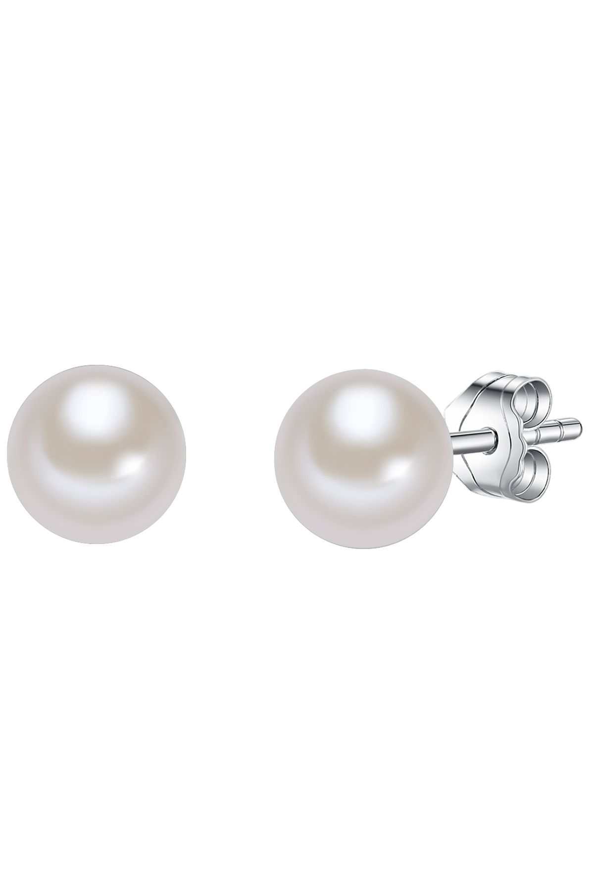 Valero Pearls-Perlenohrstecker Ohrstecker Sterling Silber Süßwasser-Zuchtperle weiß 1
