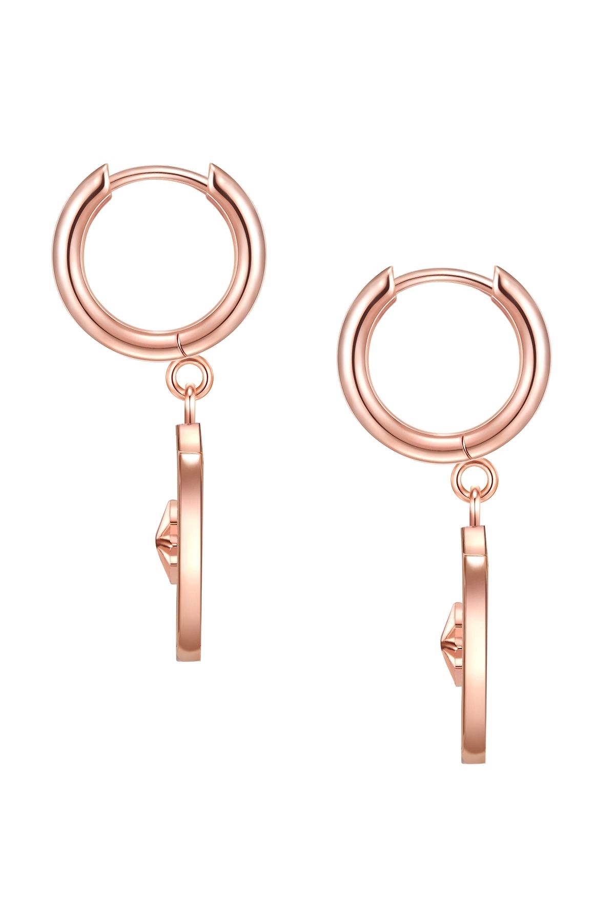 Valero Pearls-Edelstahlohrhänger Ohrhänger Edelstahl roségold Perlmutt 2
