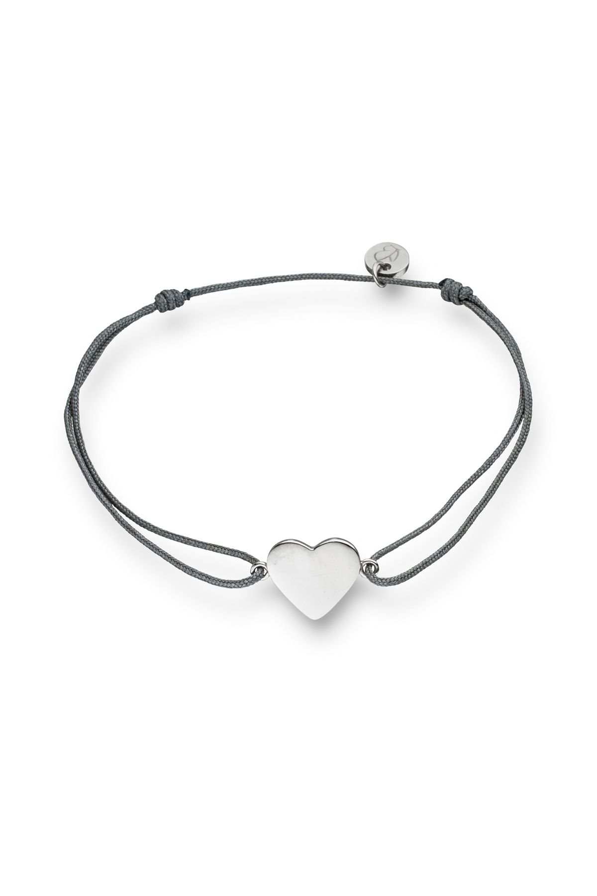 Glanzstücke München-Textilarmband Armband Sterling Silber Textil (grau) 1