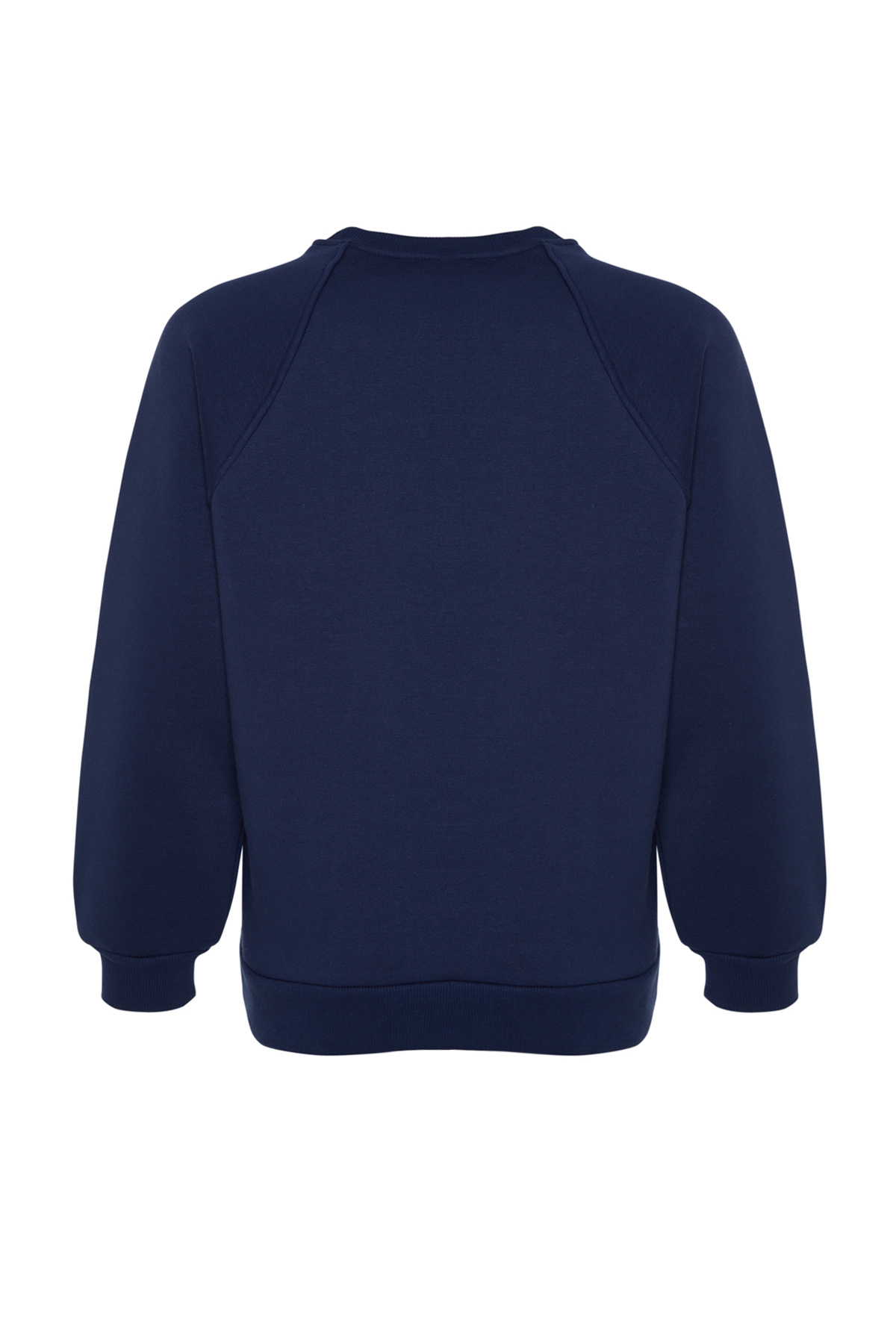 Trendyolmilla  Lacivert Relaxed/Rahat Kalıp Basic Reglan Kol Bisiklet Yaka Örme Sweatshirt TWOAW24SW00104 - Görsel 8