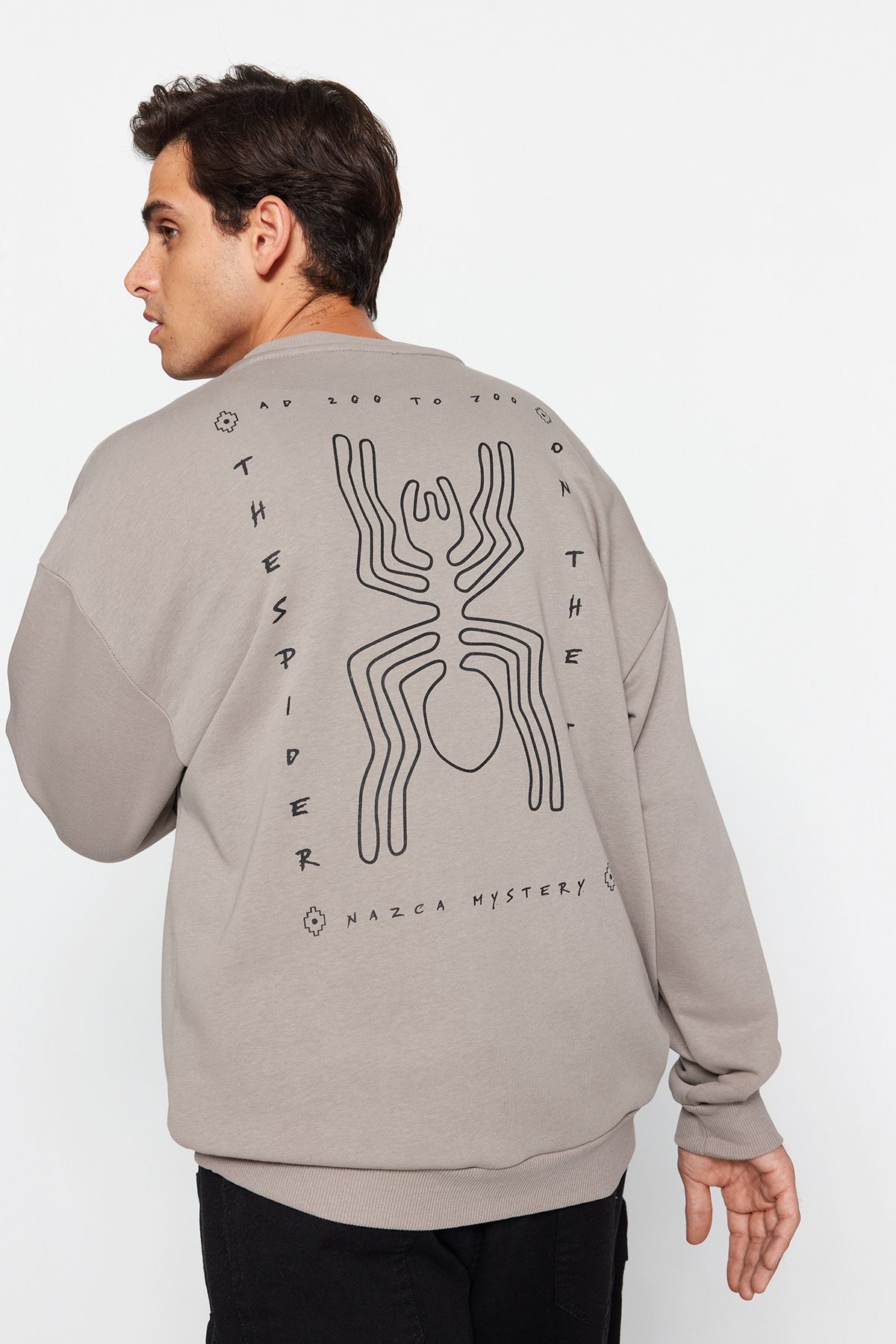 Trendyol Collection Sweatshirt Gray Oversize Trendyol