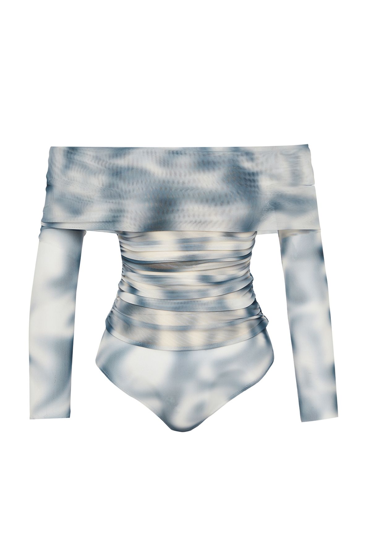Trendyol Collection-X Sagaza Studio Multicolor Gradient Tulle Body TCLAW24BD00000 8