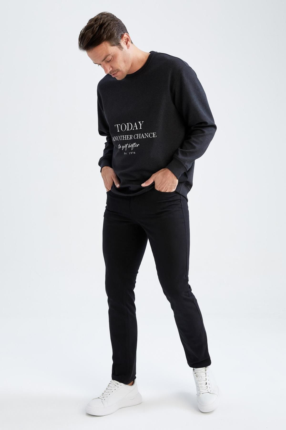 DeFacto-Regular Fit Chino Canvas Trousers 8