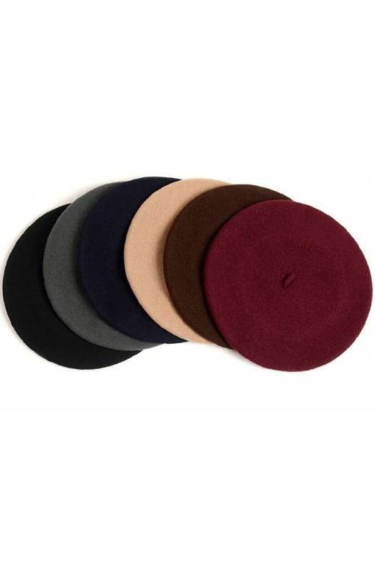 MinaCarin  Fransız Ressam Keçe Bere Erkek Bordo - Görsel 2